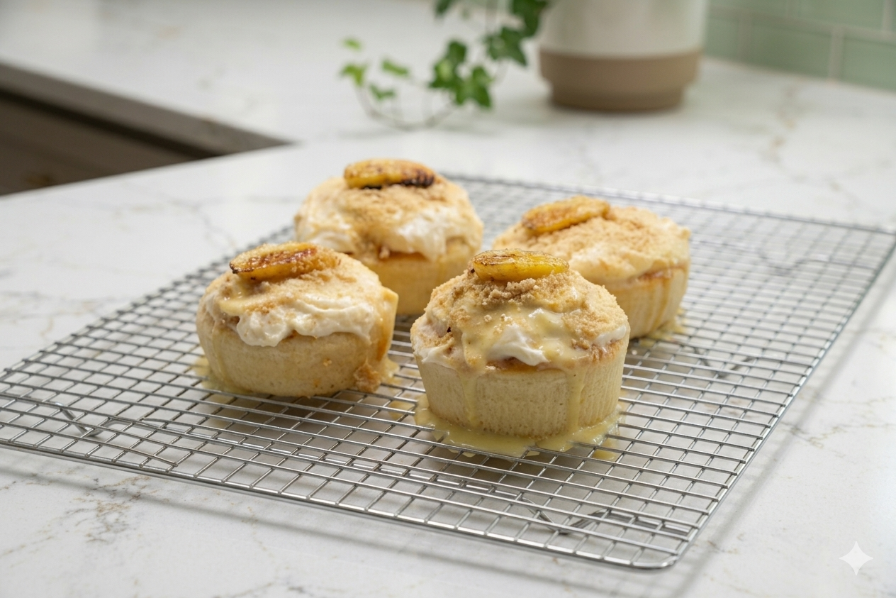 Caramelized Banana Pudding Cinnamon Roll