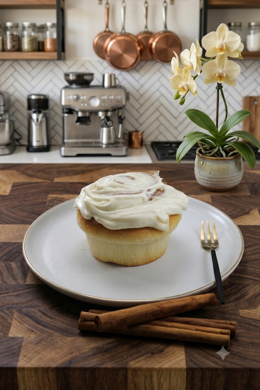 Vanilla Cream Cheese Cinnamon Roll